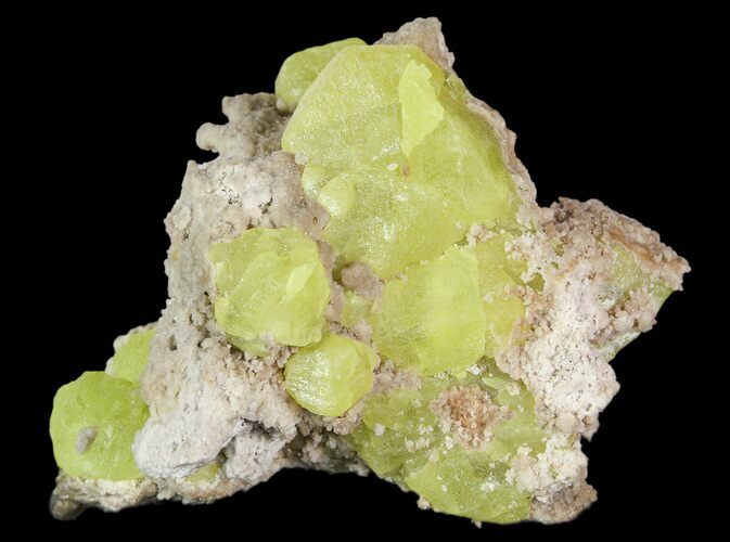 Sulfur Crystals on Matrix - Italy #92616